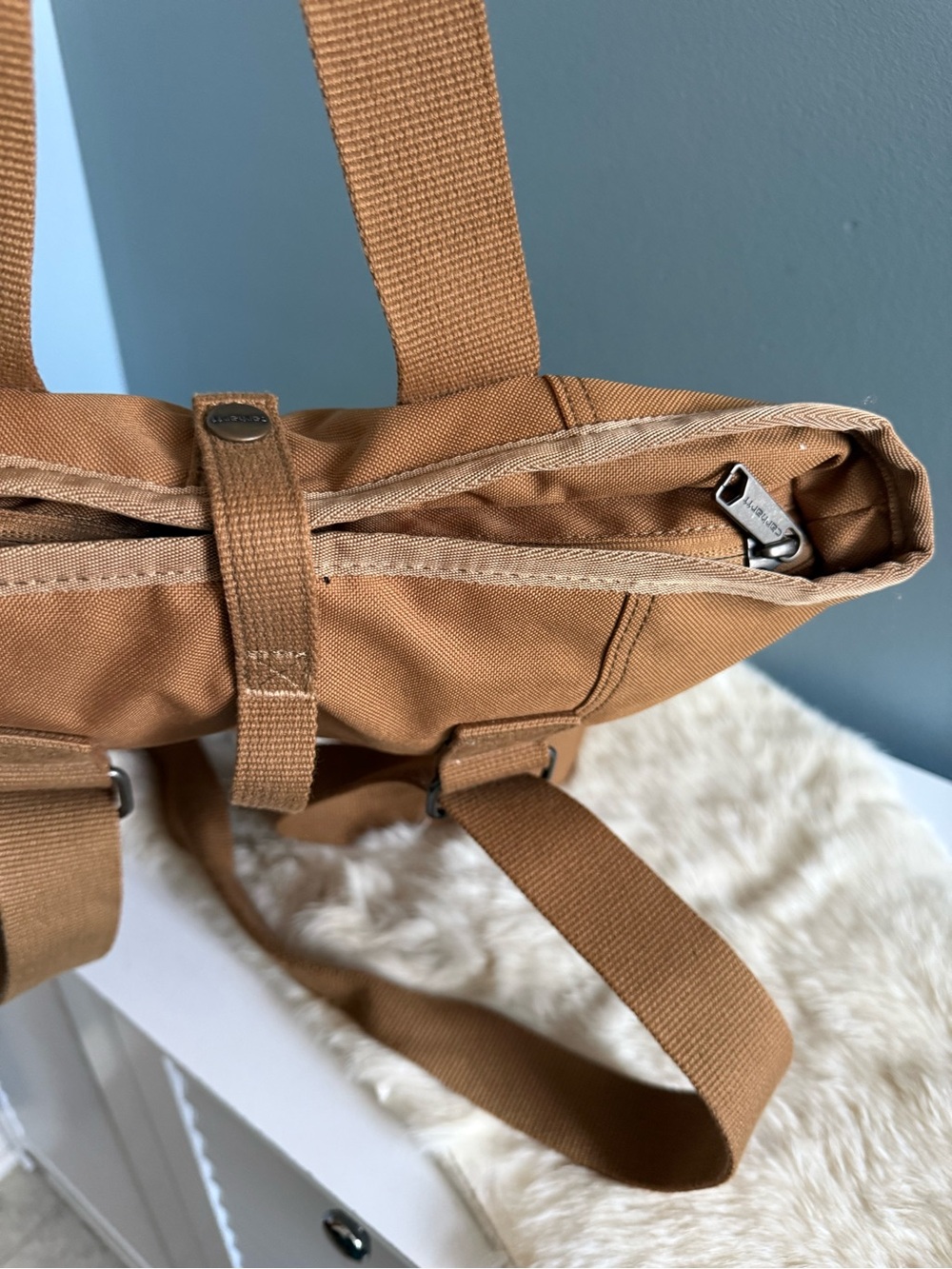 Carhartt Women's Hybrid Duck Brown Convertible Backpack - Picture 5 of 9